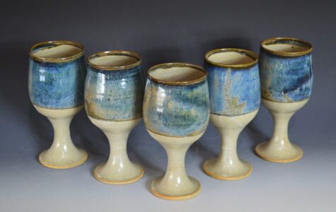 Set of 4 Wine Goblets, Sold