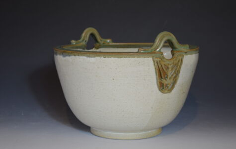 Green & White Decorative Bowl, 10" W, - Sold