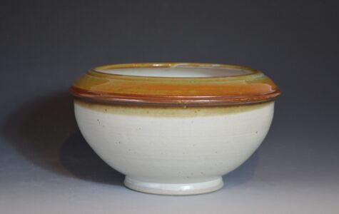 Brown & White Decorative Bowl, 8 1/2" W, - $45