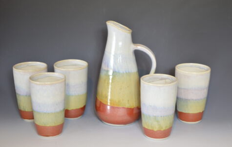 Pitcher and Set of 4 Glasses - Sold