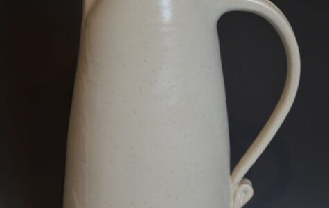 White Pitcher, 10" H, $70