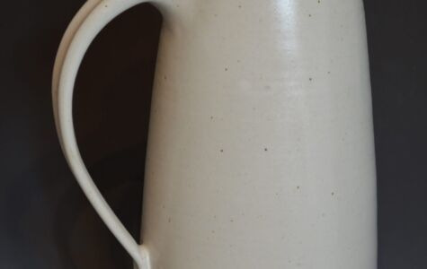 White Pitcher, 10 1/2" H, Sold
